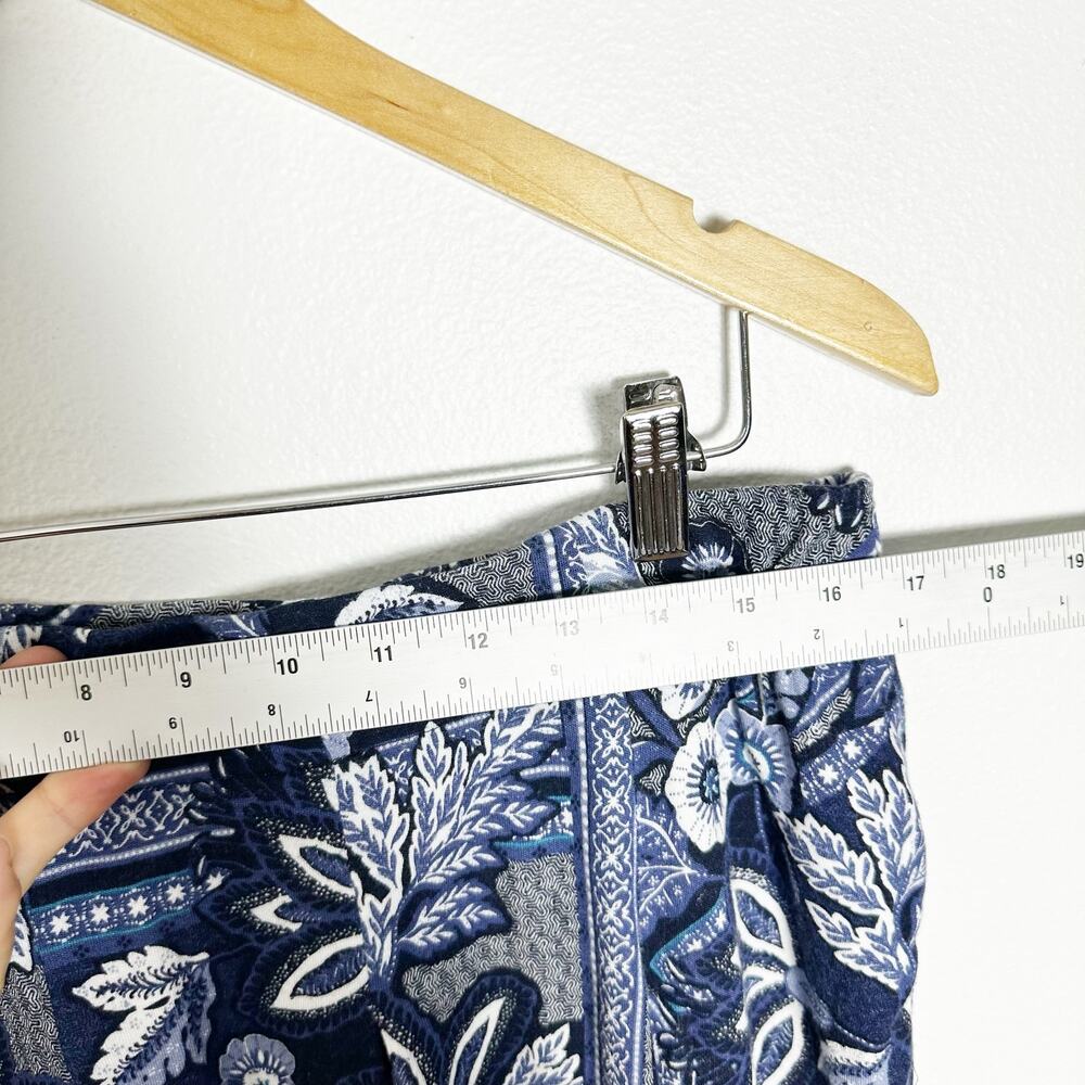 J. Jill Women's Blue Floral Mixed Print Skirt Midi sz M - Picture 7 of 8